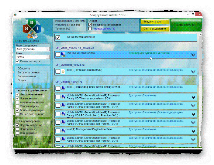 программа Snappy Driver Installer