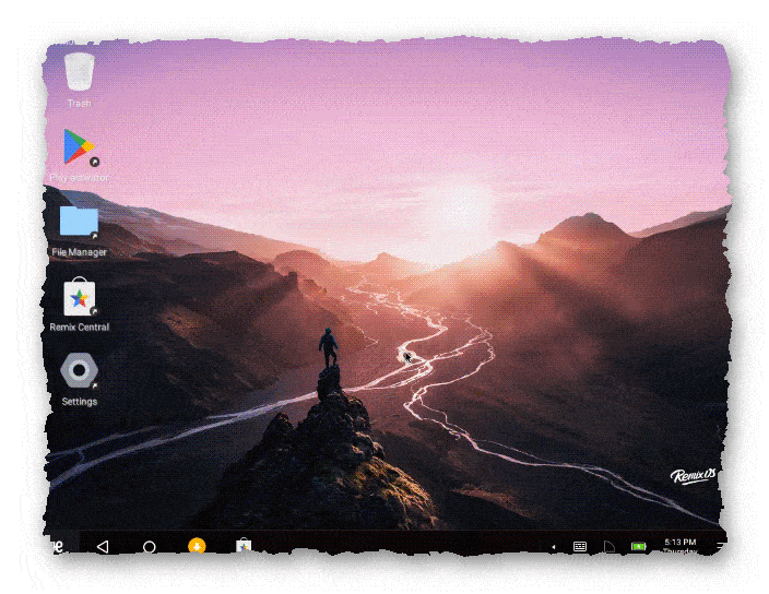 рабочий стол Remix OS