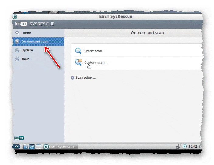 настройки сканирования ESET
