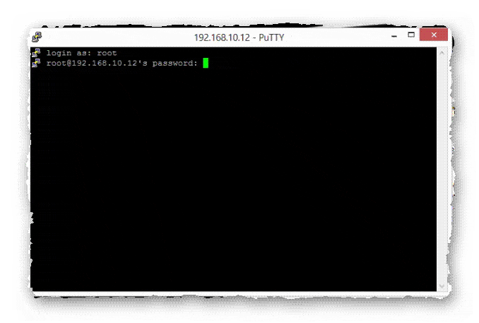 ввод пароля в putty