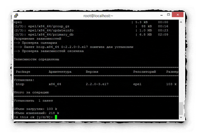 утилита htop найдена