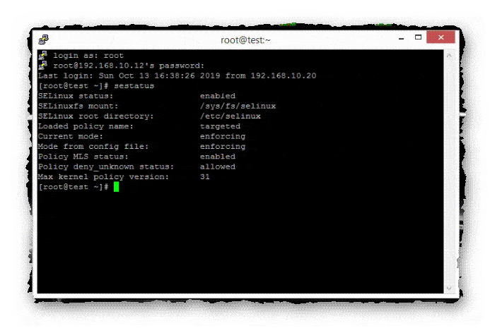 статус Selinux