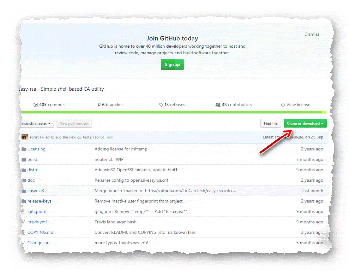 страница разработчиков easy-rsa