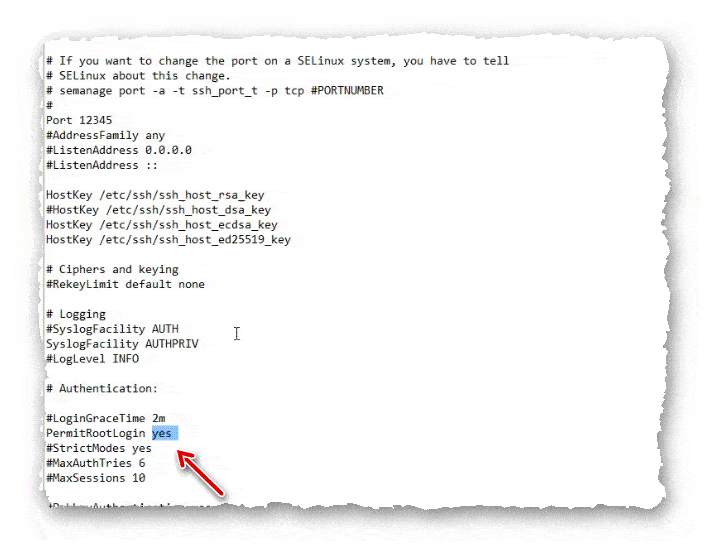 доступ ssh для root