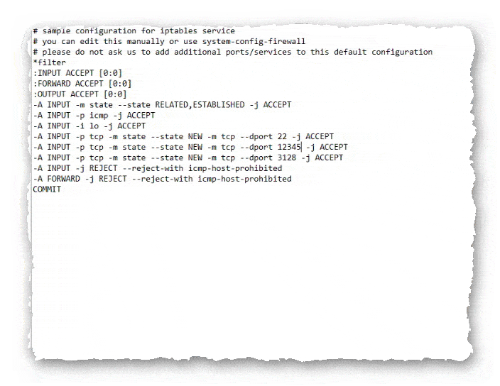 настройка iptables для нового порта ssh