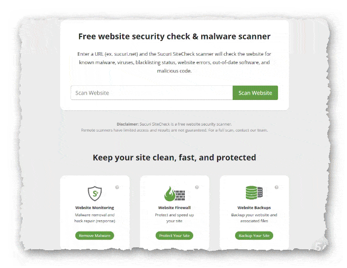 Онлайн-Сервис Sucuri SiteCheck scanner
