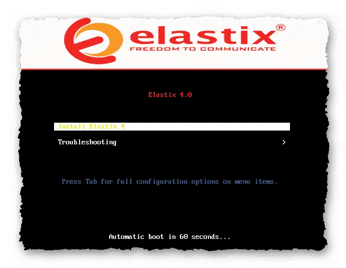 запуск процесса установки Elastix-4.0.76