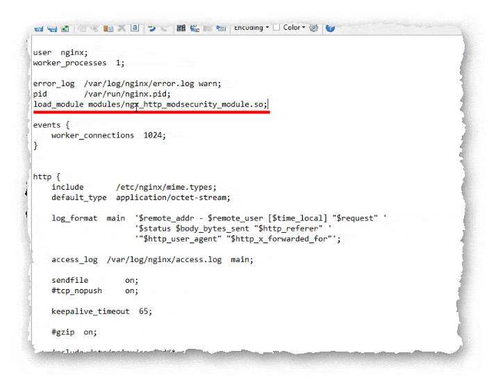 подключение модуля ModSecurity