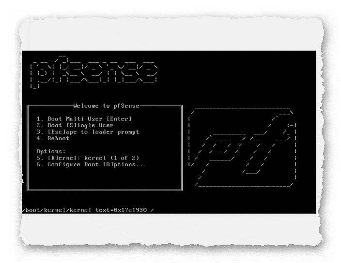 запуск установочного носителя pfSense