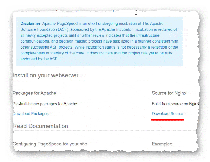 ссылка на инструкции по установке модуля PageSpeed в nginx