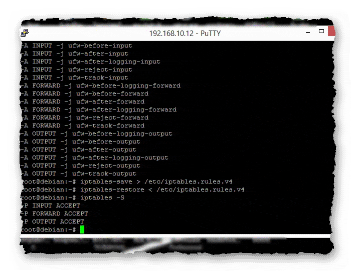 в firewall открыты все цепочки