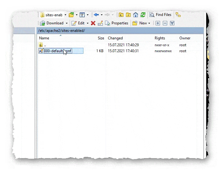 конфигурационный файл по умолчанию в apache 000-default.conf