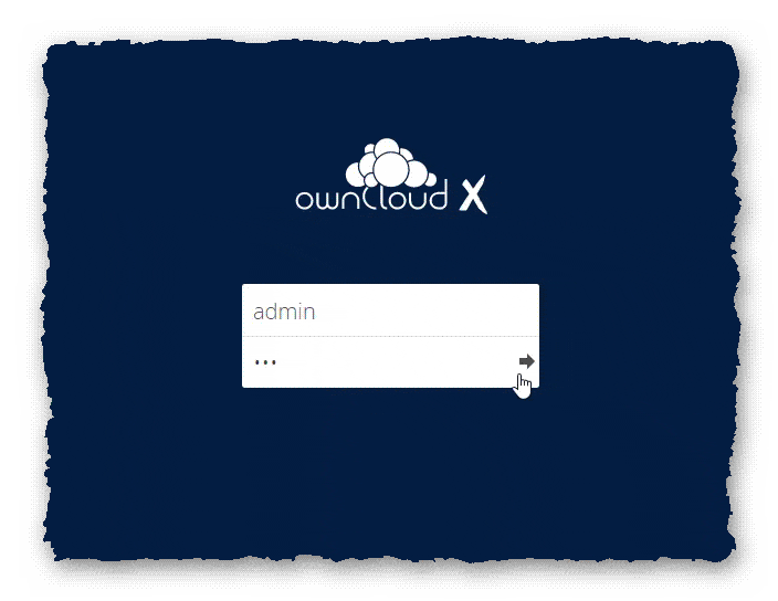 форма авторизации frontend OwnCloud