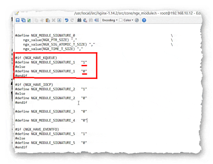 сигнатура для проверки модуля в nginx